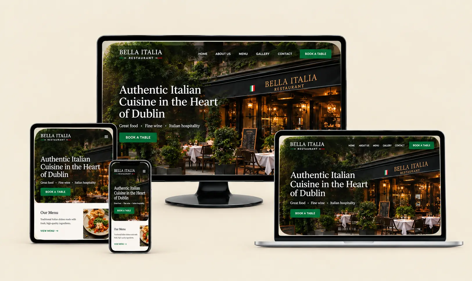 Bella Italia Restaurant website